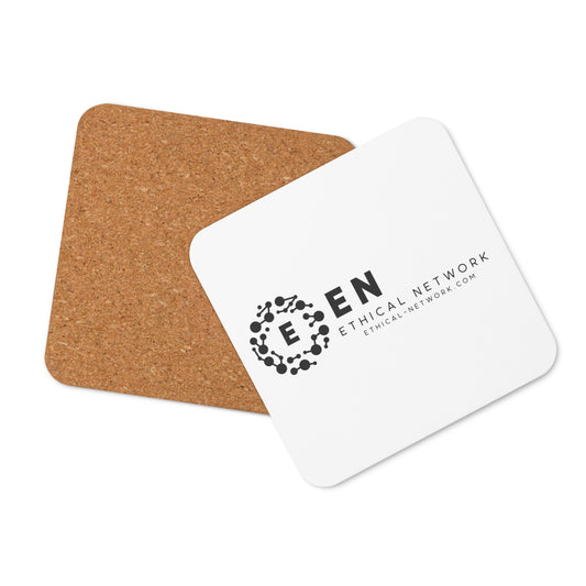 Ethical Network Cork-back coaster